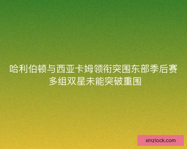 哈利伯顿与西亚卡姆领衔突围东部季后赛 多组双星未能突破重围